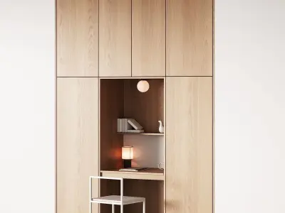 453 office furniture 26 workplace 10 desk niche working zone 3D model