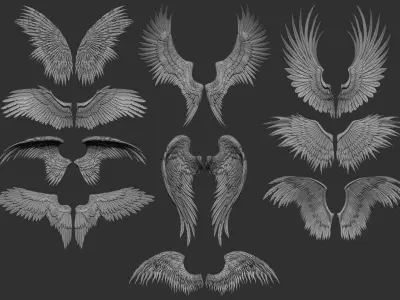 10 Wings 3D model