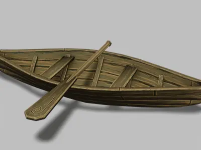 Simple Boat 01 Low-poly 3D model