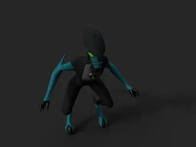 xlr8 low poly 3d model alien Free 3D model