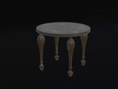 Victorian Wood Table Free 3D model
