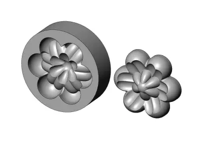 Mold Florentine rosette onlay relief 3D print model