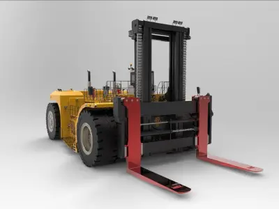 industrial heavy forklift 3D model
