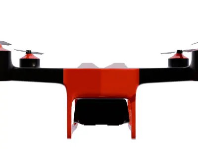 Drone with camera and rader 3D model