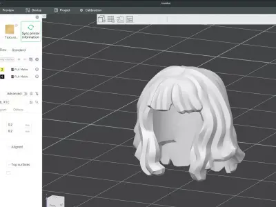 Custom3Dprint Minifigure Accessory - Minifigure Hair S2 - 082 3D print model