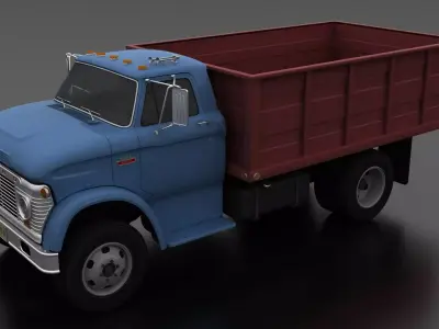 N-Series N-600 Grain Truck 1963 Low-poly 3D model