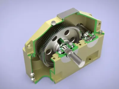 Reductor gearbox Free 3D model