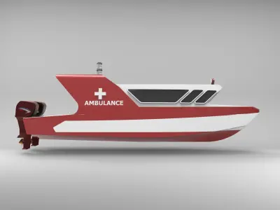 Ambulance Boat 3D model