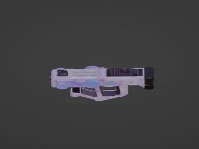 White widow blaster Low-poly 3D model