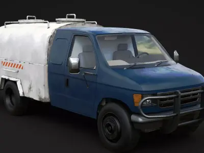 tanker truck Low-poly 3D model purchase