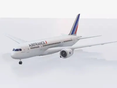 Boeing 787 Dreamliner Air france Low-poly 3D model