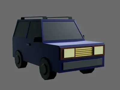 low poly cars Free low-poly 3D model