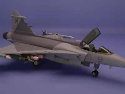 Saab JAS 39 Gripen 3D model shop