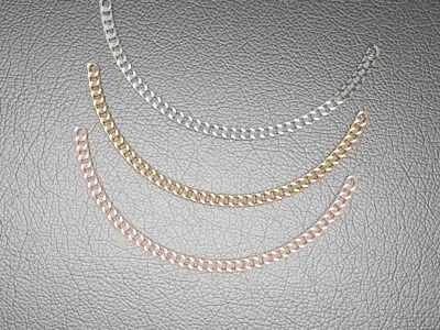 cuban chain link part for 3d print 3D print model