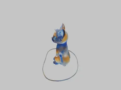 Liquid Cat Low-poly 3D model