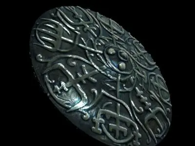 Viking shield 8 Low-poly 3D model