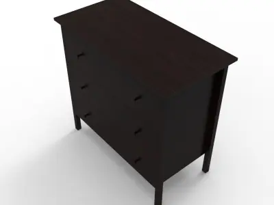 Classic Bedside Low-poly 3D model