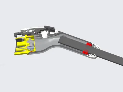 J1772 ev charging plug TYPE1 3D model