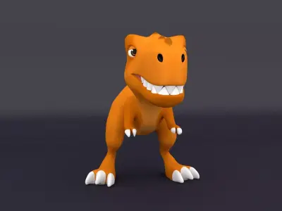 Dinosaur cartoon Low-poly 3D model buy