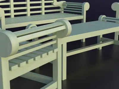 Marlborough garden furniture set  purchase 3D model