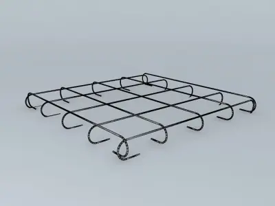 footer metal grid Free 3D model