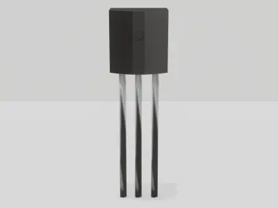 NPN PNP Transistor Free low-poly 3D model
