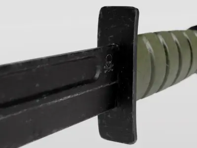 Military Knife Low-poly 3D model