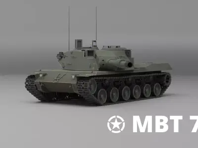 MBT 70 tank 3D model
