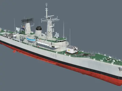 Leander class frigate 3D model