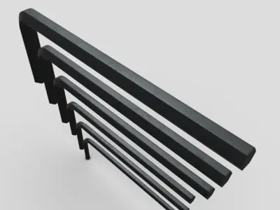 Allen Keys Low-poly 3D model purchase