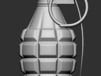 MK2 Grenade Low-poly 3D model purchase