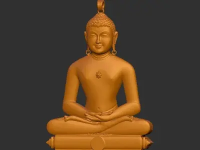 Mahaveer Buddha loket 3D print model