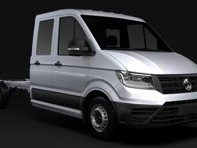 WV Crafter Chassi DoubleCab L2 2017 3D model
