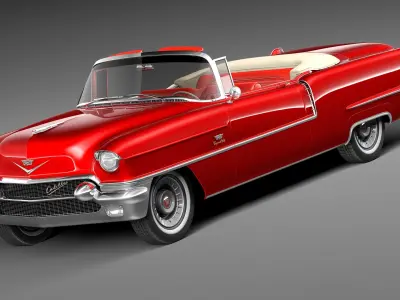 Cadillac 1956 series 62 convertible 3D model