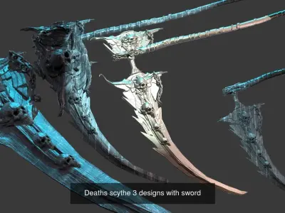 Grim reaper Weapons Collection 3D Model Pack
