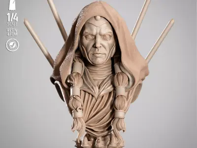 STAR WARS Darth Traya Portrait Bust 3D print model