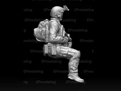 US ranger soldier 3D print model get