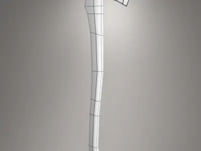 Wood Axe Low-poly 3D model