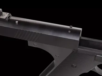 Kimball 30 Carbine Pistol Low-poly 3D model