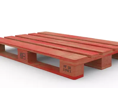LPR branded EUR pallet 3D model