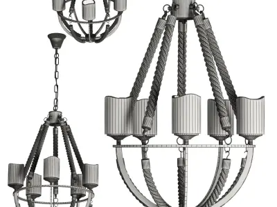 LOFT ROPE CHANDELIER 3D model purchase