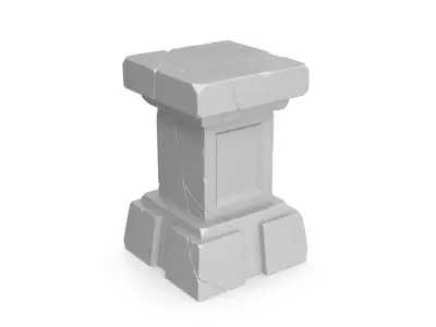 Stylized pedestal 3D model