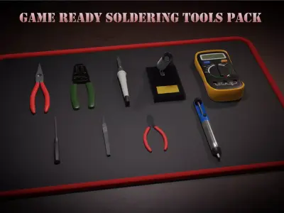 Game Ready Soldering Tools Pack Low-poly 3D model