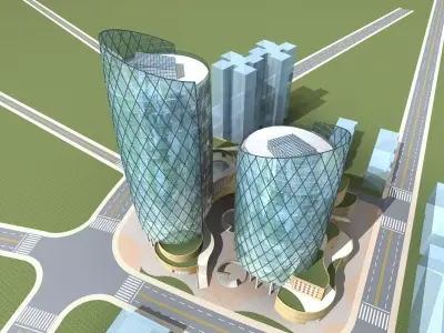 Commercial Building 3D model 63