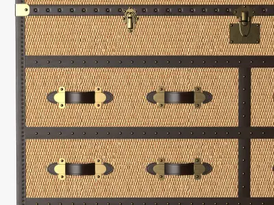 MAYFAIR RATTAN DOUBLE CHEST 3D model