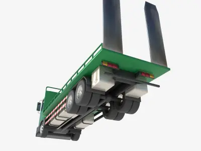 platform truck Low-poly 3D model
