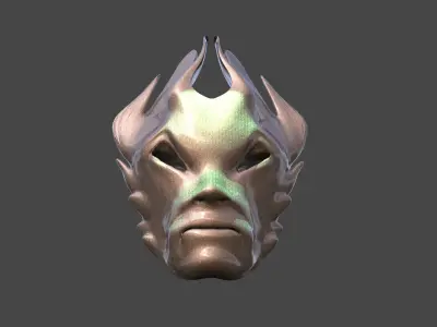 Snow white liquid mask 4 designs  3D model