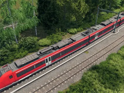 Modern German Train - Siemens Mireo DB Regio Low-poly 3D model