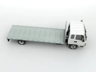  1991 Isuzu Flatbed Truck 3D model
