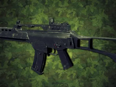 Animated Modern Weapons and Arms SMGs and Assaults with SFX 3D model